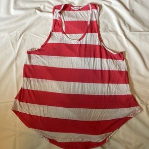 Red and white striped tank top